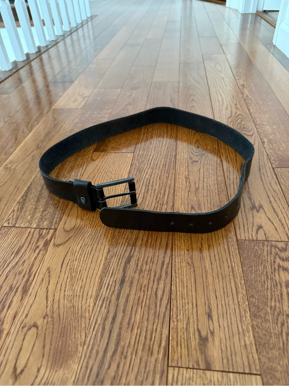 Nixon Men's Black Leather Belt with Black Buckle